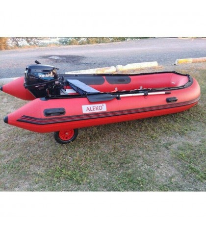 ALEKO Pair of Aluminum Alloy Dinghy Launching Wheels for Black