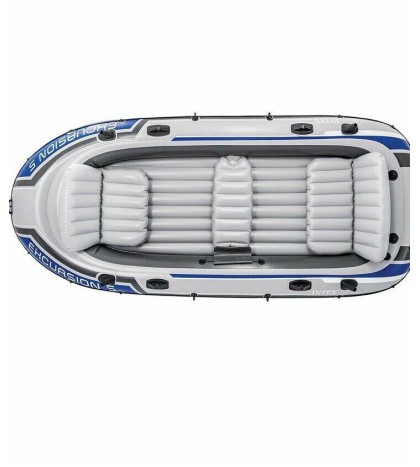 Intex 68325EP Excursion 5 Person Boat Set With Electric Portable Air Pump