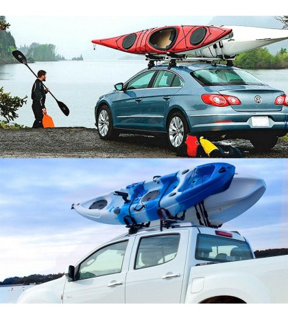 Folding Kayak Carrier Rack Canoe Boat Surf Ski Top Roof Mount Car Truck SUV