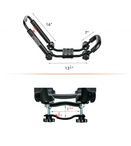 Folding Kayak Carrier Rack Canoe Boat Surf Ski Top Roof Mount Car Truck SUV