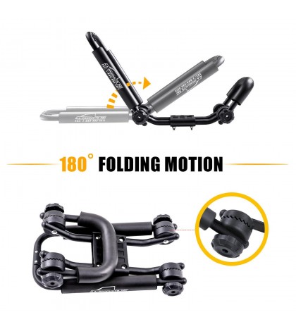 Folding Kayak Carrier Rack Canoe Boat Surf Ski Top Roof Mount Car Truck SUV