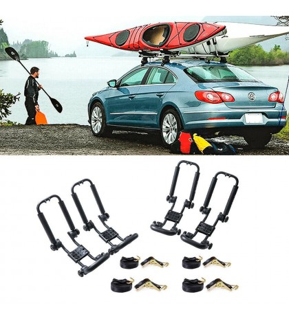 Folding Kayak Carrier Rack Canoe Boat Surf Ski Top Roof Mount Car Truck SUV