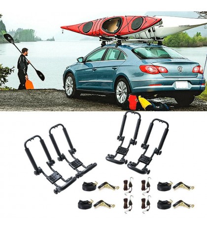 Folding Kayak Carrier Rack Canoe Boat Surf Ski Top Roof Mount Car Truck SUV
