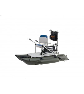 AQUOS New 7.5ft Pontoon Boat&Guardbar&Seat&Transom 20lbs motor for Fishing