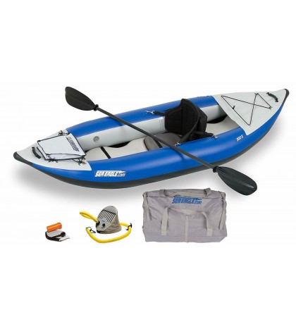 NEW Sea Eagle 300XK_PC Inflatable 2 Person Explorer Pro Carbon Kayak Package