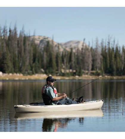 10ft Tamarack Angler Kayak Sit On Top Fishing Paddle Tan Beige