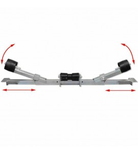 Boat Trailer Bottom Support Bracket with Keel Rollers Steel Adjustable Durable