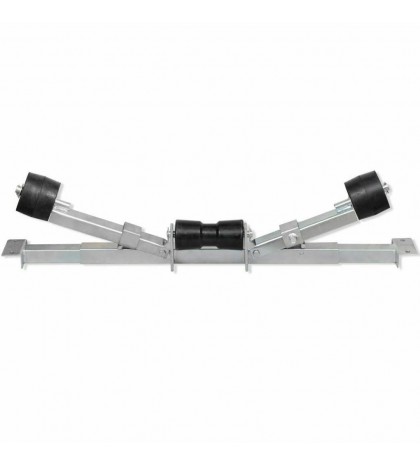 Boat Trailer Bottom Support Bracket with Keel Rollers Steel Adjustable Durable