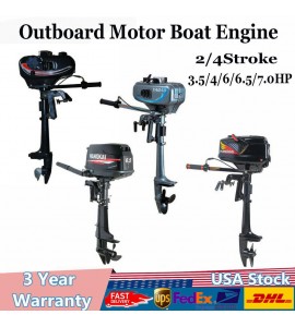 2/4Stroke 3.5/4/6/6.5/7.0HP Outboard Motor Boat Engine,Water/Air Cooled System