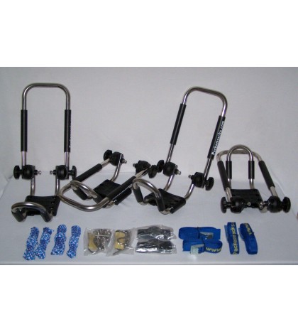 2 Sets Stainless Folding Roof Kayak J-Style Racks PK-KR FOLD Stainless2