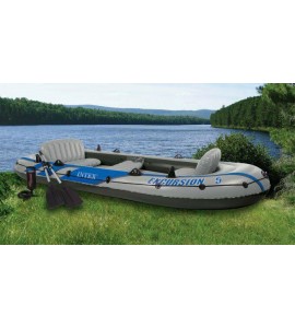 INTEX Excursion 5 Inflatable Rafting/Fishing Dinghy Boat Set (Used)    (4 Pack)