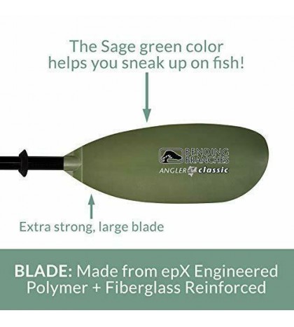 Angler Classic 2-Piece Snap-Button Fishing Kayak Paddle