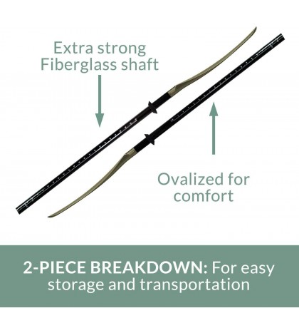 Angler Classic 2-Piece Snap-Button Fishing Kayak Paddle