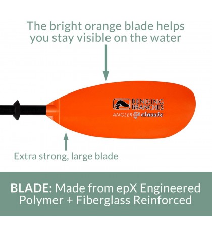 Angler Classic 2-Piece Snap-Button Fishing Kayak Paddle