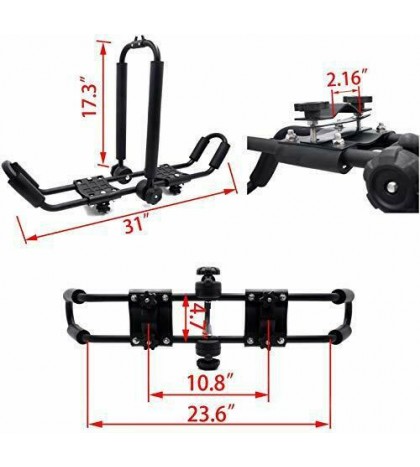 Universal Foldable Kayak Canoe SUP Carrier 3 in 1 Adjustable car roof Rack Moun