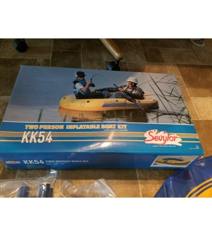 Sevylor 2 person inflatable boat kk54 & pump & oars max 360 lbs outdoors new