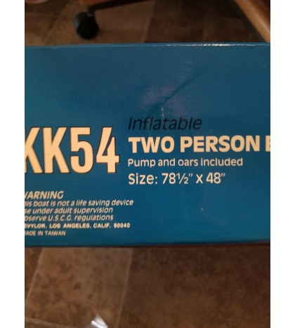 Sevylor 2 person inflatable boat kk54 & pump & oars max 360 lbs outdoors new