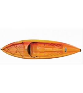 Pelican Apex100 open Kayak; Yellow/Orange, single person comes with blue paddle
