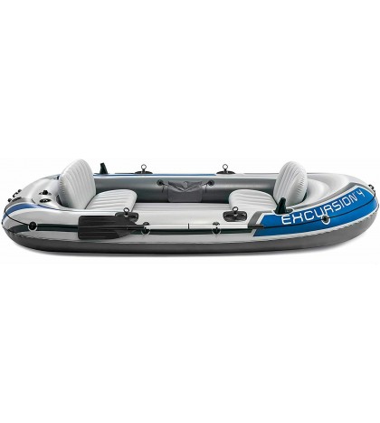 Inflatable Boat Set Aluminum Oars High Output  4-Person Latest Model Outdoor