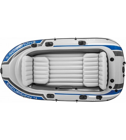 Inflatable Boat Set Aluminum Oars High Output  4-Person Latest Model Outdoor