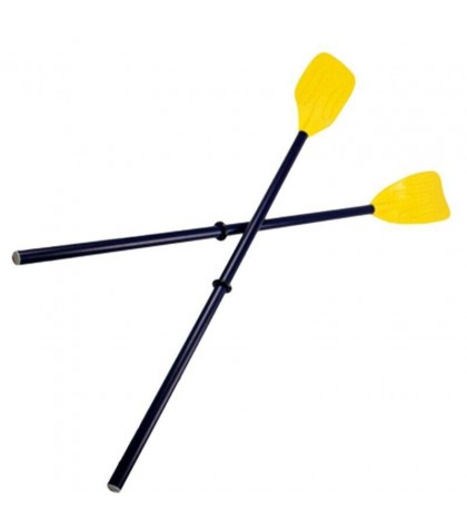 5X(1 Pair 114cm Plastic Kayak Canoe Paddle Water Boat Rafting Oar Paddle Easy