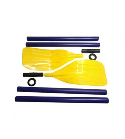 5X(1 Pair 114cm Plastic Kayak Canoe Paddle Water Boat Rafting Oar Paddle Easy