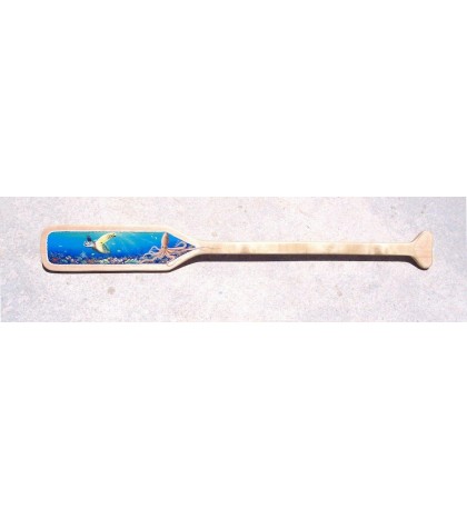 Sea Turtle Octopus handcrafted painted wooden boat paddle oar wall nautical art