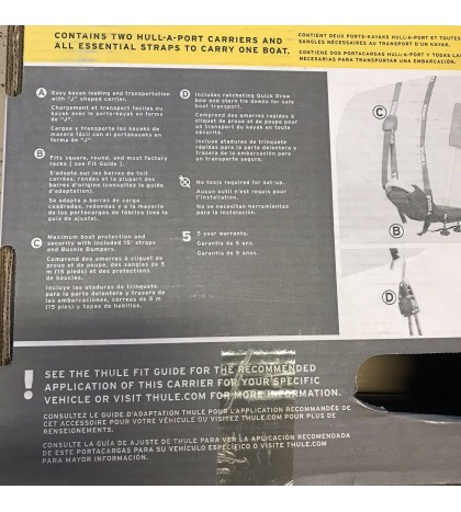 Thule 835XT HULL-A-PORT J Style Kayak Carrier New In Box