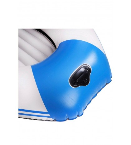 4 Person Inflatable Kayak, Boat w/Aluminum Oars, Cushion, Rope,Repair Patch (a)