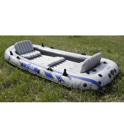 INTEX Excursion 5 Inflatable Rafting/Fishing Dinghy Boat Set (Used)    (2 Pack)
