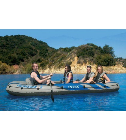 INTEX Excursion 5 Inflatable Rafting/Fishing Dinghy Boat Set (Used)    (2 Pack)