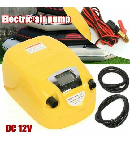 LCD Rubber inflatable boat high pressure electric air pump 80KPA 12V DC GP80D