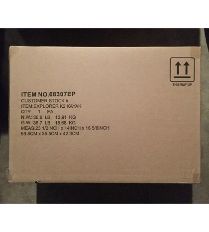 Intex Explorer K2 Kayak 2-Person Inflatable Set w/Oars+Air Pump IN HAND! 