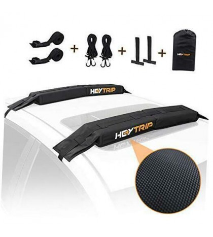 Universal Soft Roof Rack Pads for Kayak /Surfboard /SUP /Canoe with 15FT Tie