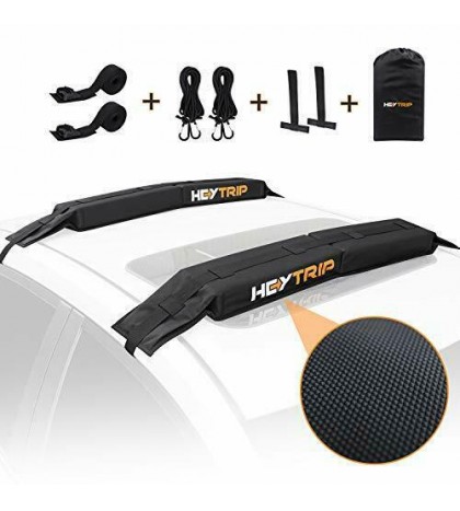 Universal Soft Roof Rack Pads for Kayak /Surfboard /SUP /Canoe with 15FT Tie