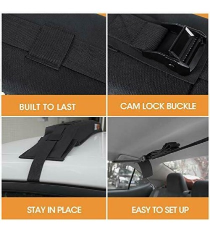 Universal Soft Roof Rack Pads for Kayak /Surfboard /SUP /Canoe with 15FT Tie