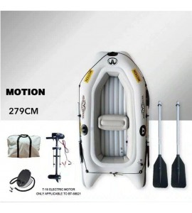 New Sports Kayak Inflatable Boat Thick PVC 9' Boat With Paddle and Motor Fishing