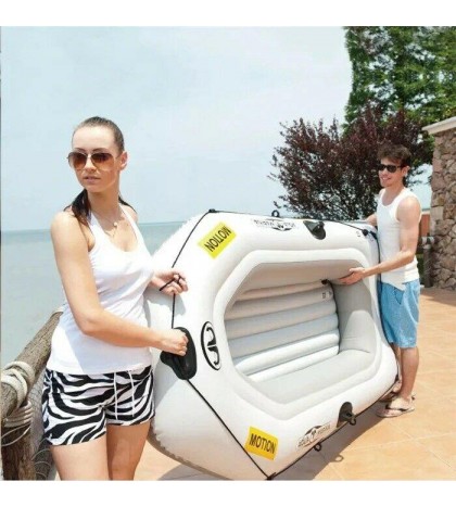 New Sports Kayak Inflatable Boat Thick PVC 9' Boat With Paddle and Motor Fishing