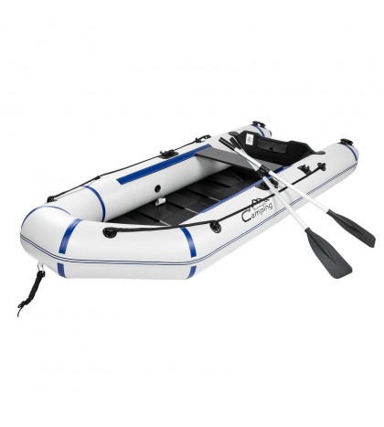 New 7.5ft Inflatable Water Sports Tender Rafting Fishing Dinghy Boat Grey White