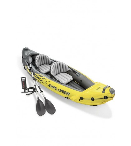 Intex Explorer K2 Kayak, 2-Person Inflatable Kayak Set with Aluminum Oars Yellow