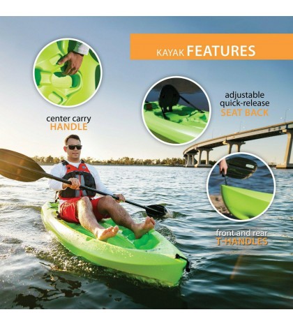 New Lifetime Daylite 8ft Sit-on-top Kayak - Green. Free shipping. Fast