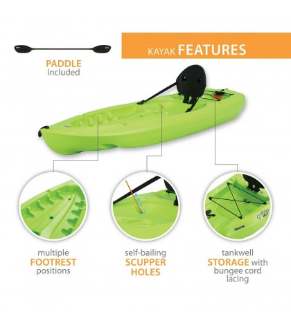 New Lifetime Daylite 8ft Sit-on-top Kayak - Green. Free shipping. Fast