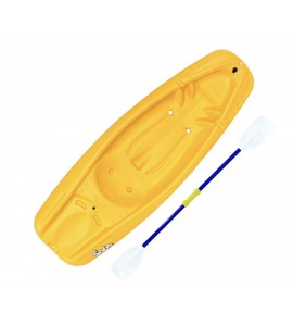 Pelican Solo 6' Sit-On-Top Youth Kayak w Kayak Accessories, Paddle & Flag Yellow