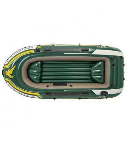 Seahawk 3, 3-Person Inflatable Boat Set with Aluminum Oars and High Output Air
