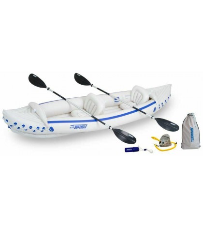 New Sea Eagle 370 Deluxe Inflatable 3 Person Kayak, Free Ship, 3 Yr Warranty