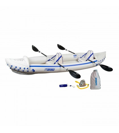 Sea Eagle 370 Pro Inflatable Kayak w/ NRS Adult Large Life Vest (2 Pack)