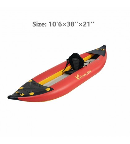 1-2-Person Inflatable Kayak Set with Aluminum Oars and High Output Air Pump