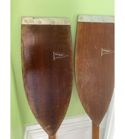 Vintage Kayak Paddle FOLBOT piece wood Charleston SC wooden cabin cottage decor