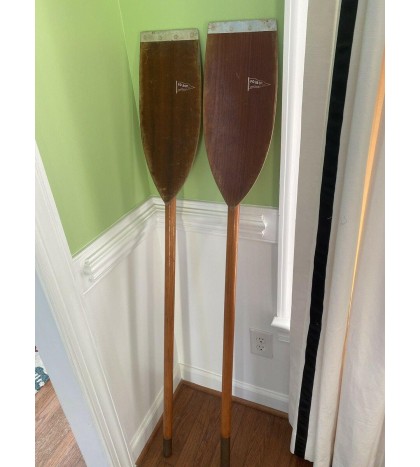 Vintage Kayak Paddle FOLBOT piece wood Charleston SC wooden cabin cottage decor