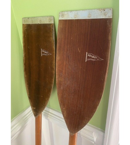 Vintage Kayak Paddle FOLBOT piece wood Charleston SC wooden cabin cottage decor